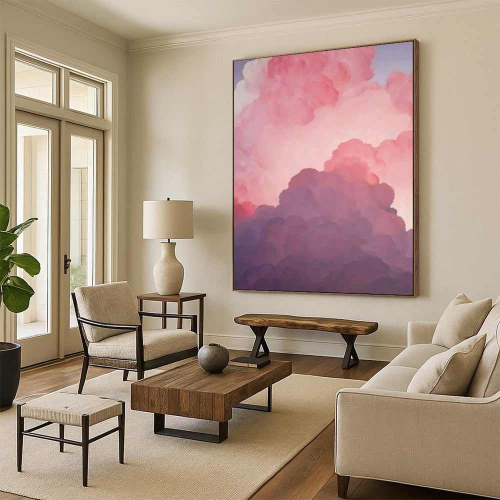 purple cloud wall art